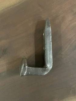 hand forged rail spike wall hook